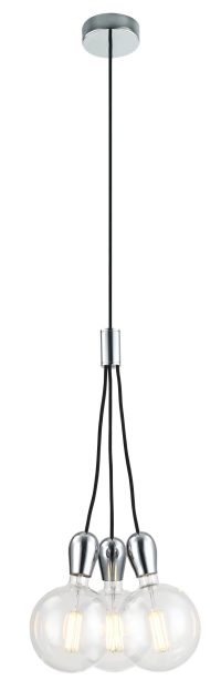Hängelampe 3 Pendel chrom Metal…
