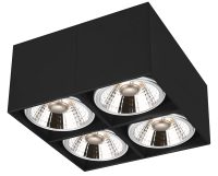 Box vierkant zwart 4x