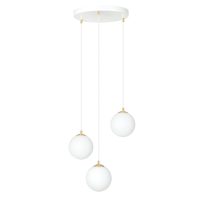3 lampes suspendues blanches