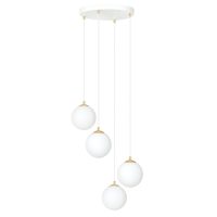Lampe suspendue 4 ampoules blan…