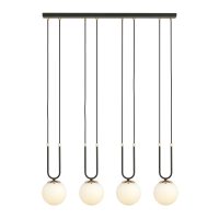 4 lampe grande suspension noire…