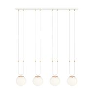 4 lampe blanche avec verre opal…