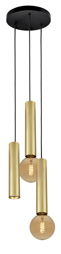 Taboro hanglamp 3L zwart en geb…