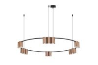 ronde 15 lumières bronze noir