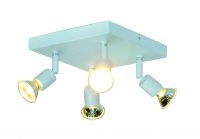 plafonnier carré GU10x4 bronze…