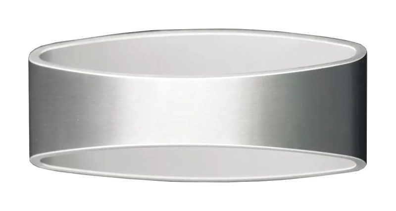 Fantasia Myra aplique de pared LED ovalado gris aluminio 5W regulable