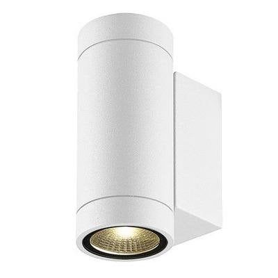 Wandlamp buiten LED up/down wit 2x3W IP54 aluminium