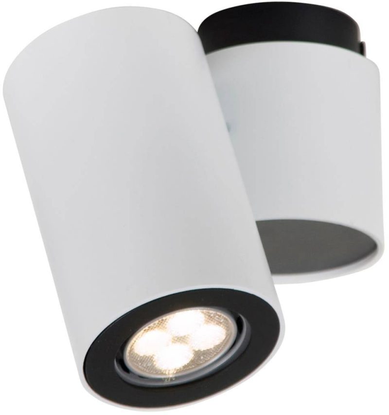 Linea Verdace Barro plafondlamp wit, richtbaar, GU10 fitting, metaal