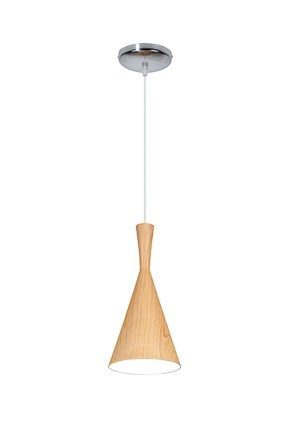Linea Verdace Clessidra lampada a sospensione metallo legno chiaro E27 19cm