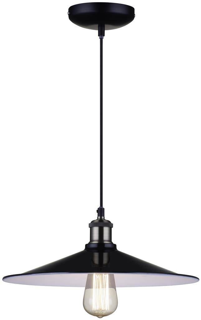 Linea Verdace Retro Pendelleuchte Schwarz 26cm Vintage