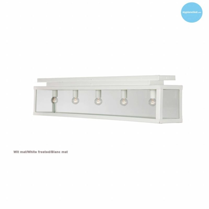 Linea Verdace Zenia ceiling light rustic glass cream-silver 100 cm
