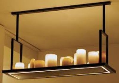 Authentage Bellefeu hanglamp met kaarsen, brons, 125 cm