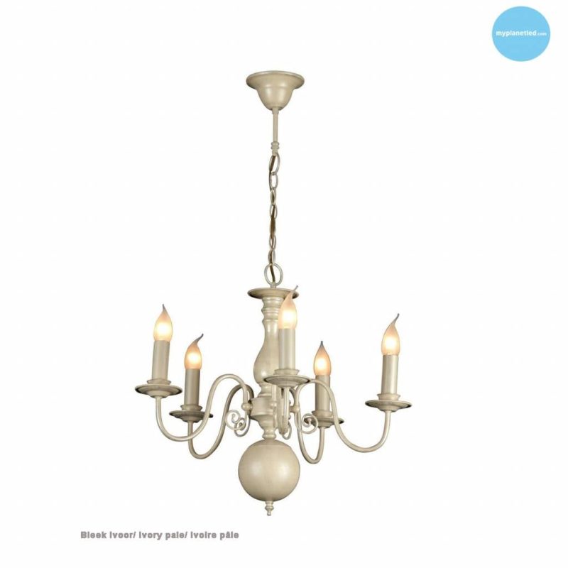 Linea Verdace Brugge Kronleuchter Pendelleuchte graues Taupe Metall 60cm
