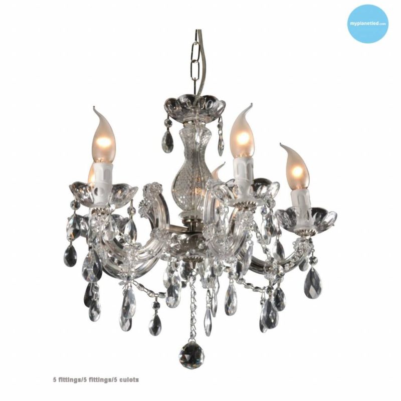Linea Verdace Marie-Therese Kristall-Pendelleuchte 9-flammig E14 transparent