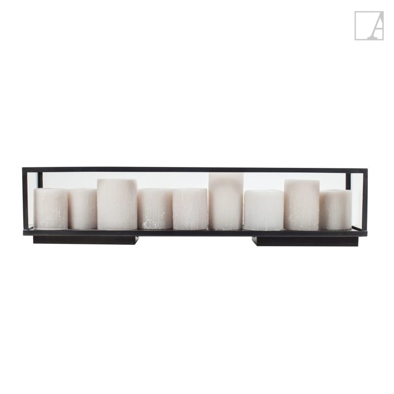 Authentage Bellefeu table lamp 9 candles bronze, rural