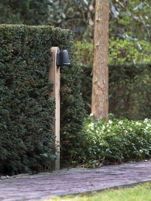 Authentage Balume Gartenpfosten Bronze, Holz und Messing, GU10