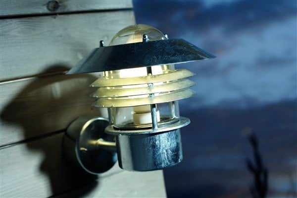 Nordlux Vejers outdoor wall lamp galvanized E27 IP54 Ø220mm