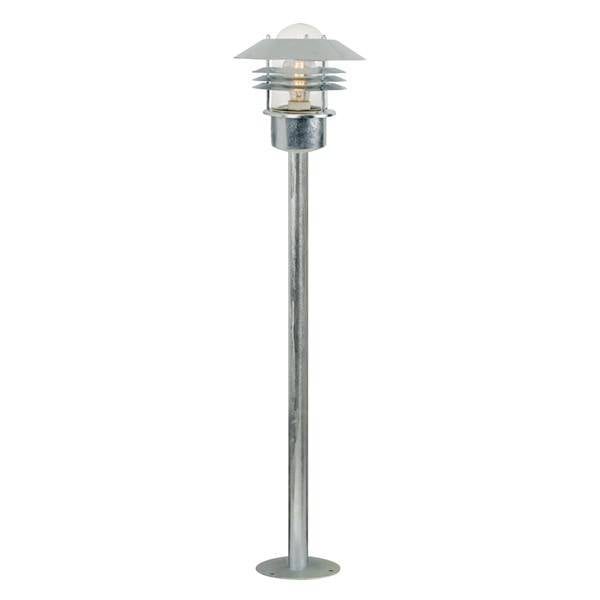 Veijers Gartenpfahl Edelstahl, Glas, E27, IP54, 920mm