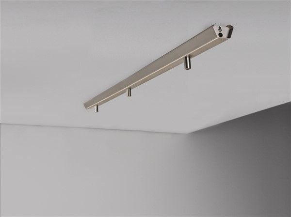 Nordlux Monte 3 binario per 3 lampade a sospensione 113 cm acciaio