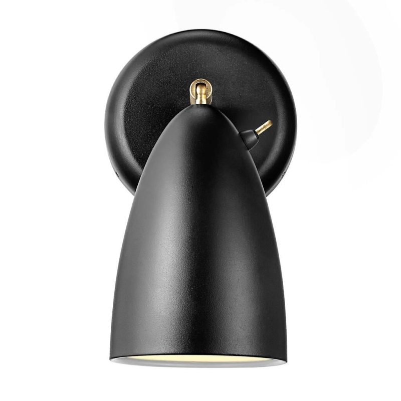 Nordlux Applique da parete retro nera, orientabile, GU10