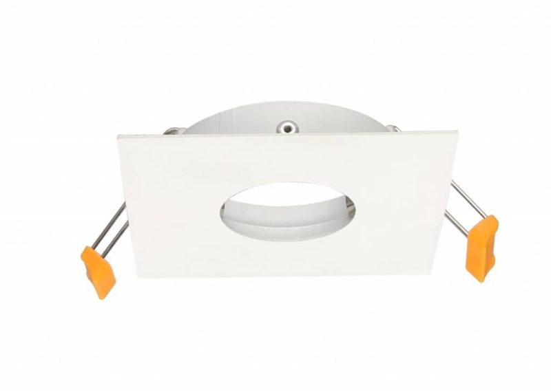 SQ6 faretto da incasso quadrato GU10 alluminio bianco, 90x90 mm