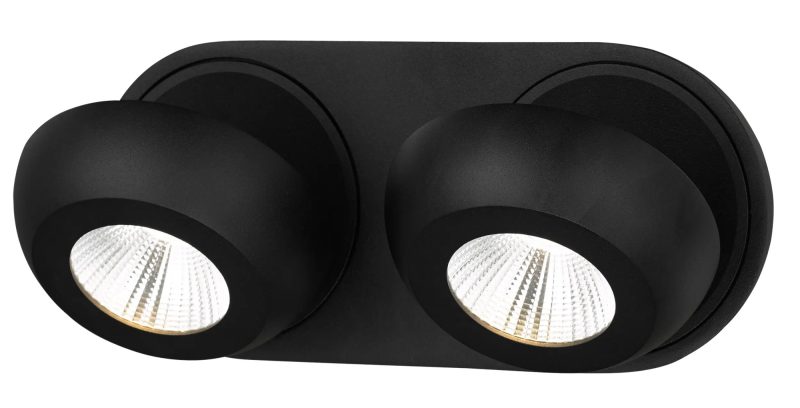 Fantasia Oleo doppelter Deckenspot LED 2x7W dimmbar schwarz