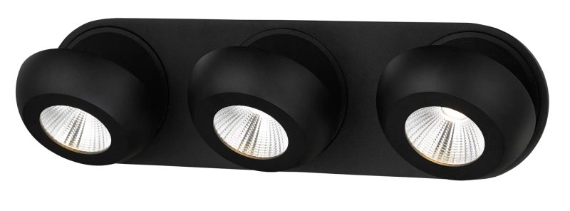 Fantasia Oleo ceiling spotlight LED 3x7W dimmable black 3000K aluminium IP20