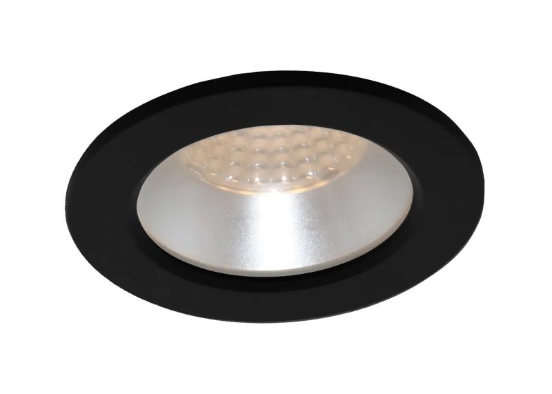 Fantasia Imber Einbaustrahler Badezimmer schwarz, GU10, IP44, 85mm