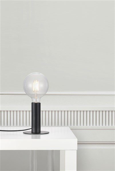 Nordlux Lampada da tavolo Dean nera metallo E27, senza lampadina