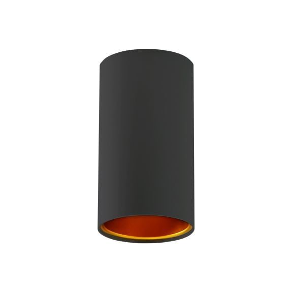 Spectrum LED Chloe Deckenspot GU10 schwarz mit goldenem Inneren