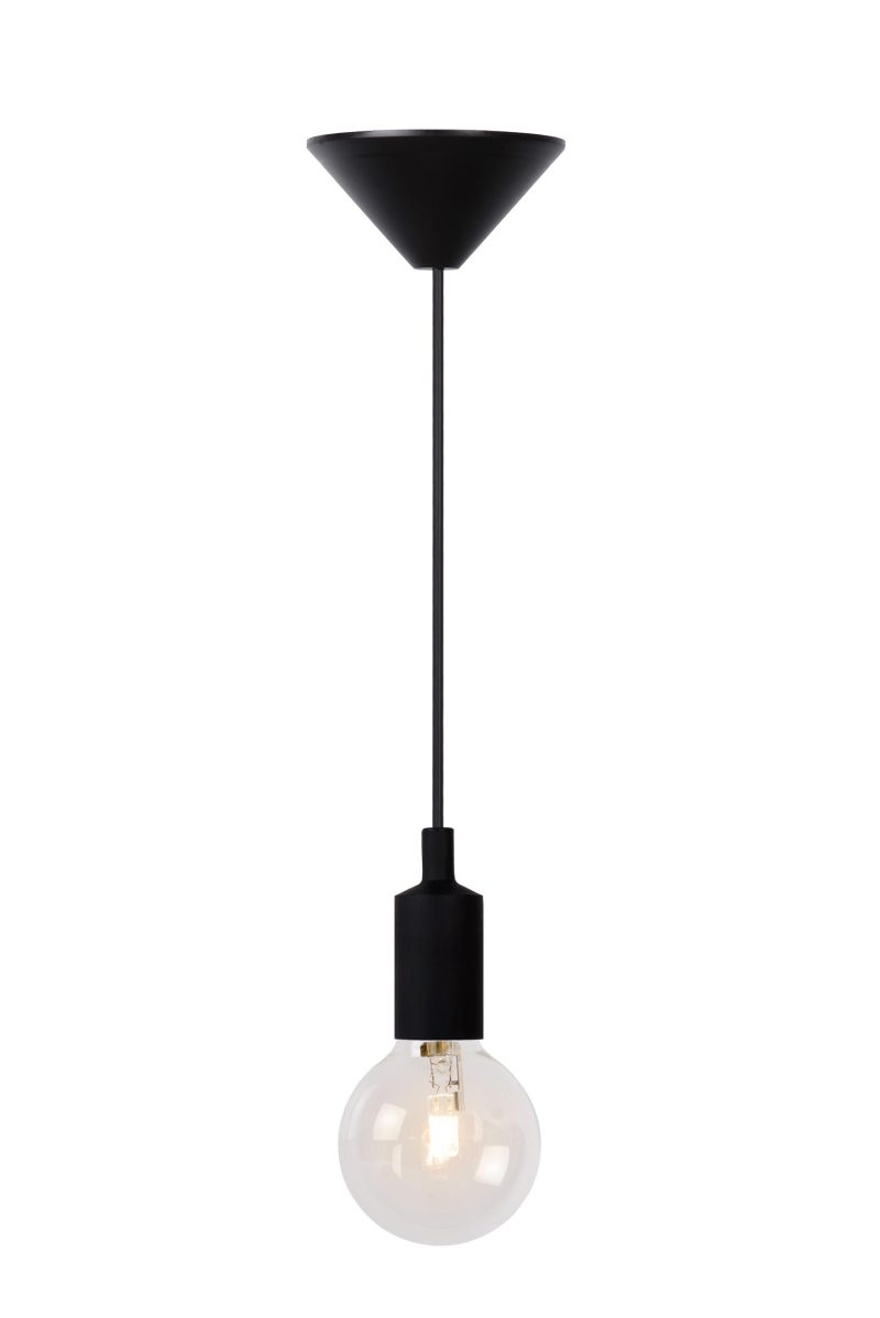 LUCIDE FIX - Lampada a Sospensione - Ø 10 cm - 1xE27 - Nera