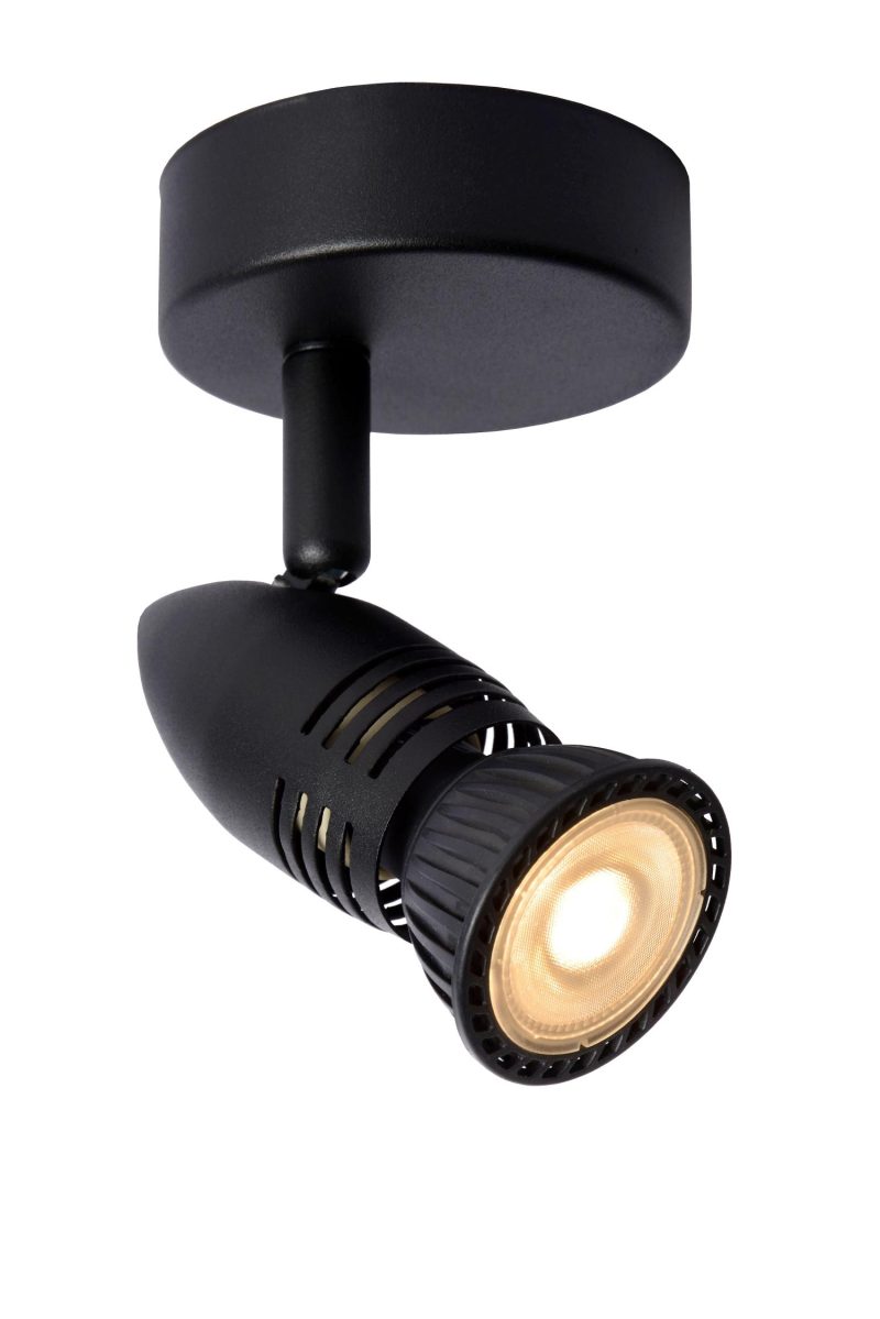 LUCIDE CARO - Ceiling Spot - Ø 9 cm - 1xGU10 - Black