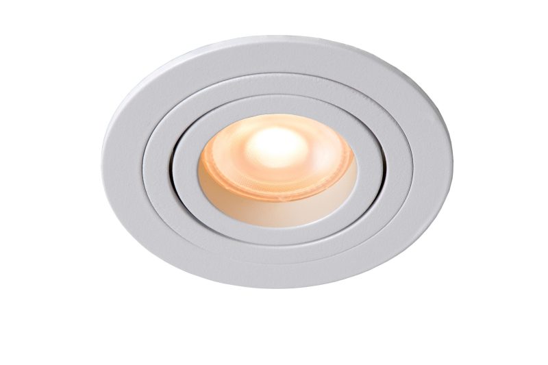 LUCIDE TUBE - Einbaustrahler - Ø 9,2 cm - 1xGU10 - Weiß