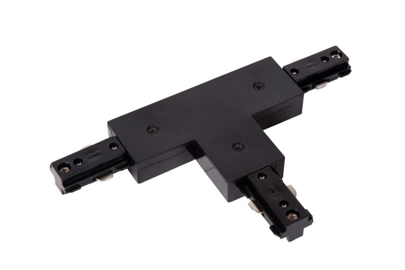 LUCIDE TRACK T-Connecteur - Système de Rail 1-Phase / Éclairage de Rail - Noir (Extension)