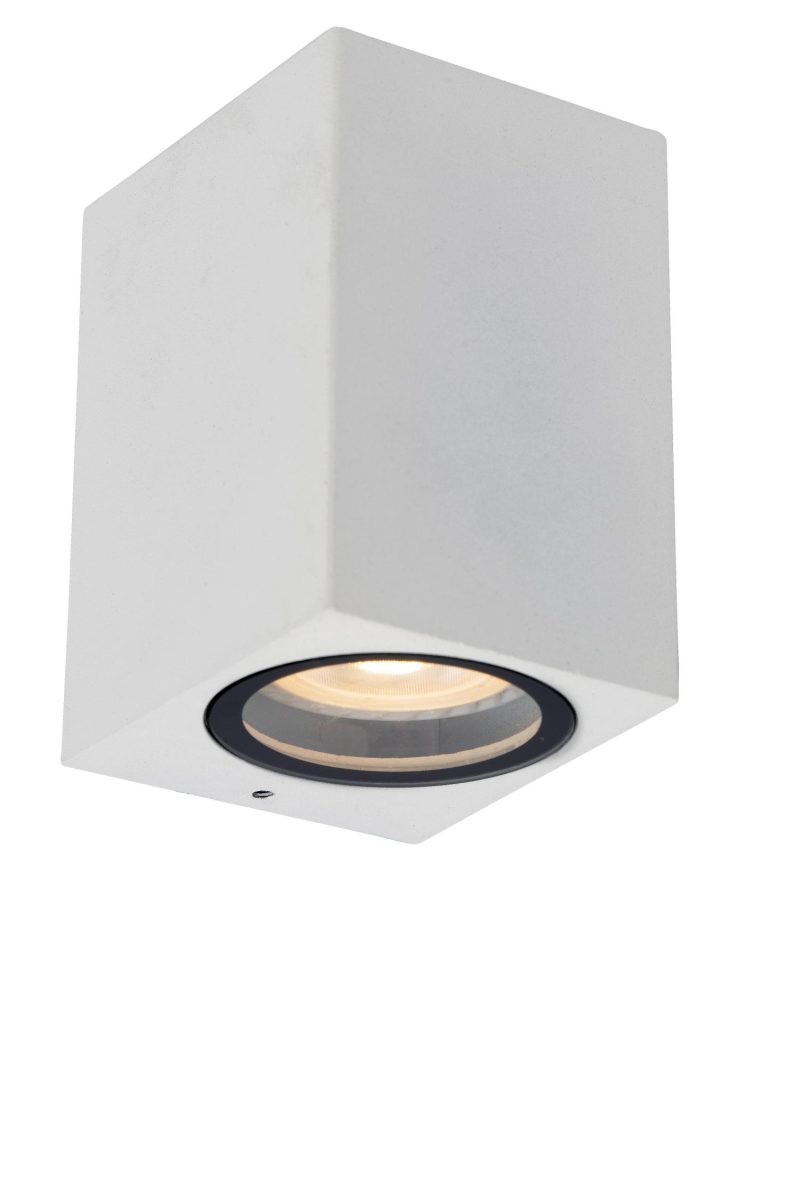 LUCIDE ZARO - Wandspot Buiten - 1xGU10 - IP44 - Wit