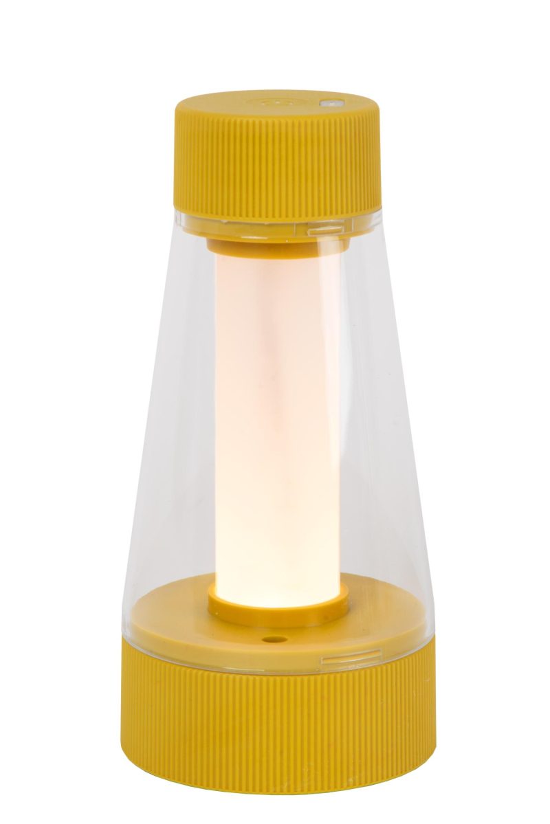 LUCIDE LORALI - Lampe de Table - LED Dimmable - IP44 - Jaune Ocre