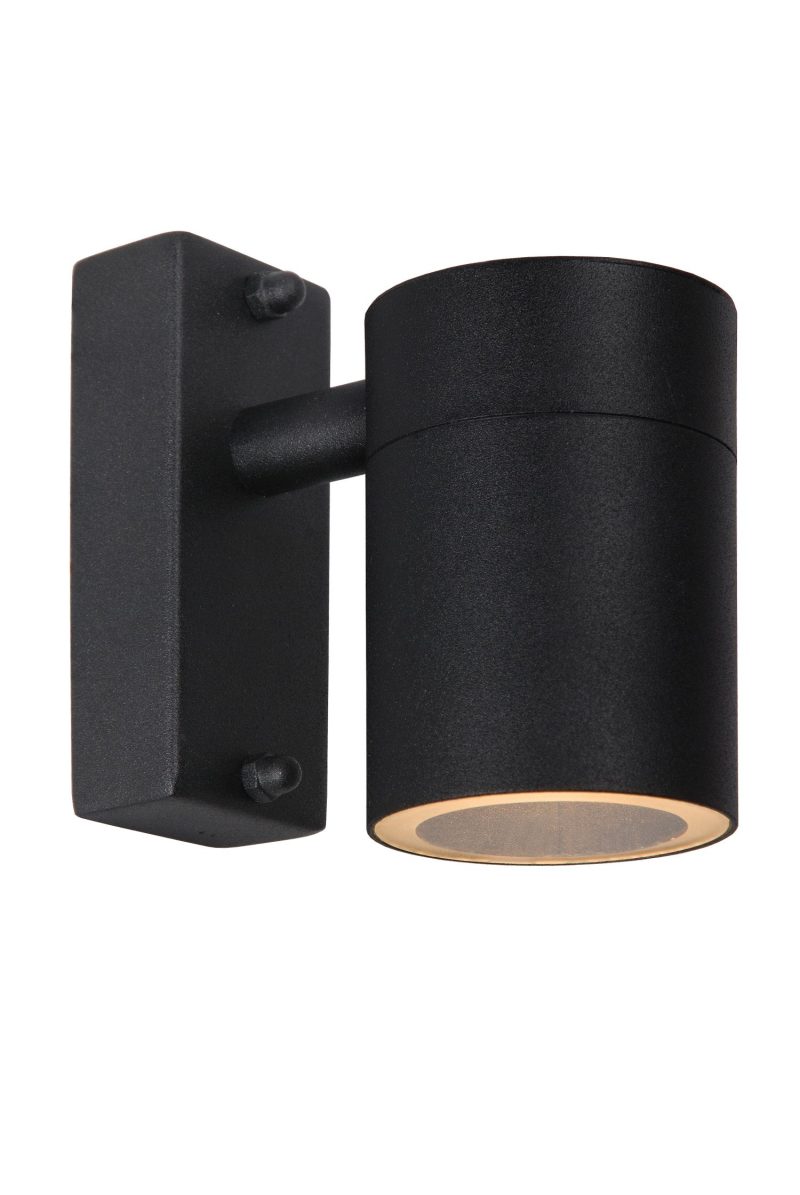 LUCIDE ARNE-LED - Applique Esterno - Ø 6,3 cm - LED - GU10 - 1x5W 2700K - IP44 - Nero