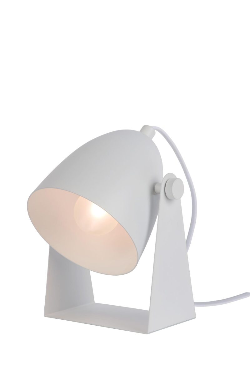 LUCIDE CHAGO - Lámpara de Mesa - 1xE14 - Blanca
