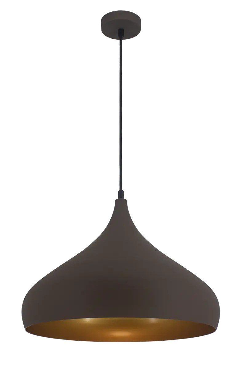 Fantasia Ronin pendant lamp drop shape coffee brown metal Ø42