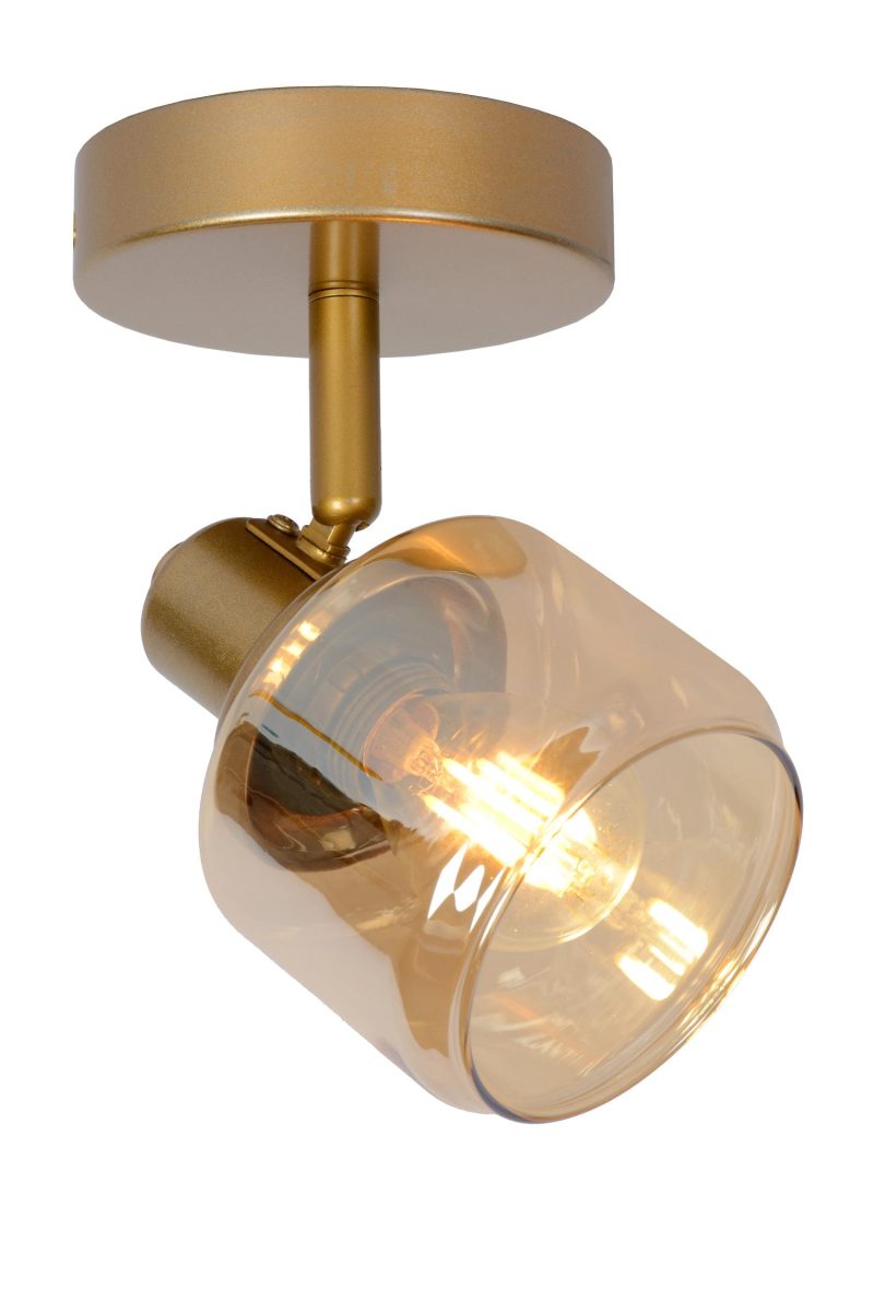 LUCIDE BJORN - Plafondspot - 1xE14 - Mat Goud / Messing