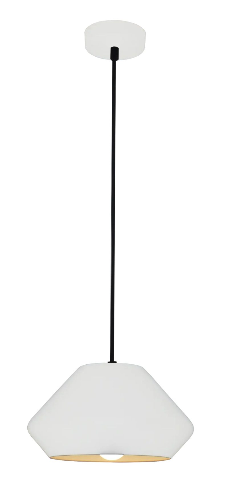 Fantasia Lampada a sospensione Ubbe conica bianca Ø24 cm E27