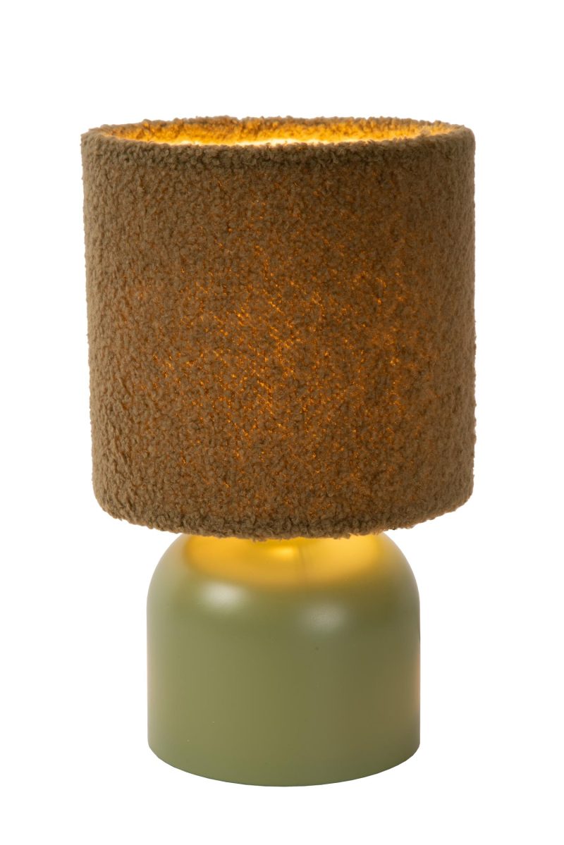 LUCIDE WOOLLY - Lampe de Table - Ø 16 cm - 1xE14 - Vert