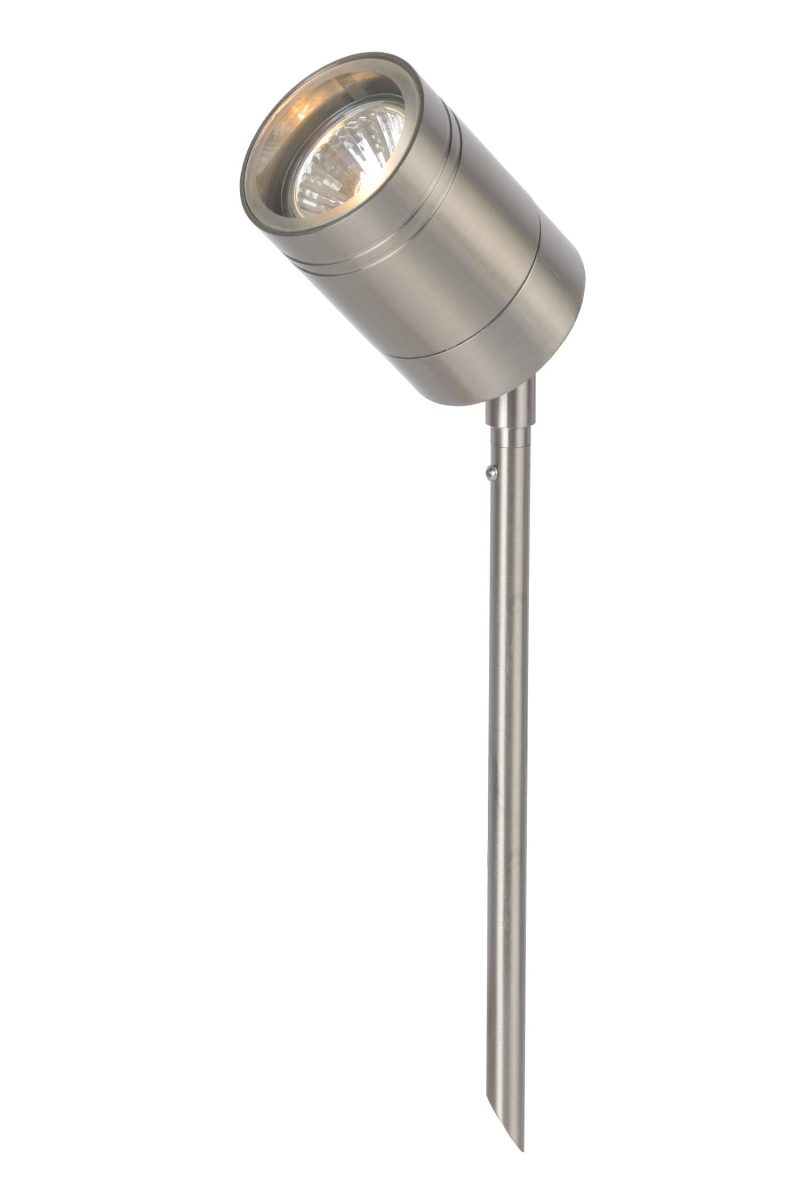 LUCIDE ARNE-LED - Outdoor Spotlight - Ø 6.3 cm - LED - GU10 - 1x5W 2700K - IP44 - Matte Chrome