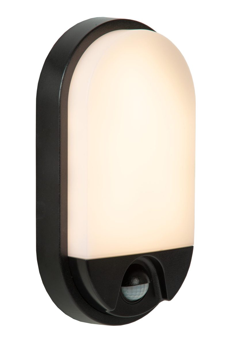 LUCIDE HUPS IR - Lámpara de Pared Exterior - LED - 1x10W 3000K - Negro