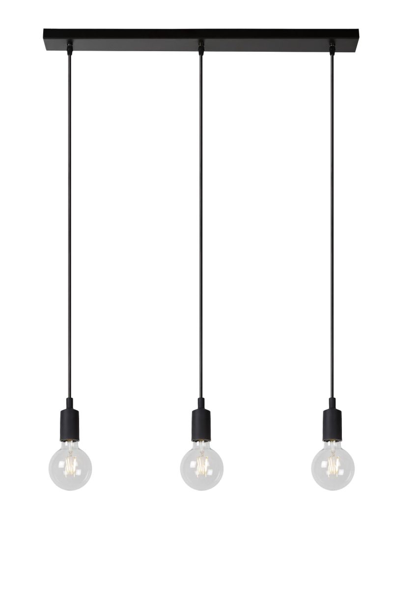 LUCIDE FIX - Lampada a Sospensione - 3xE27 - Nera