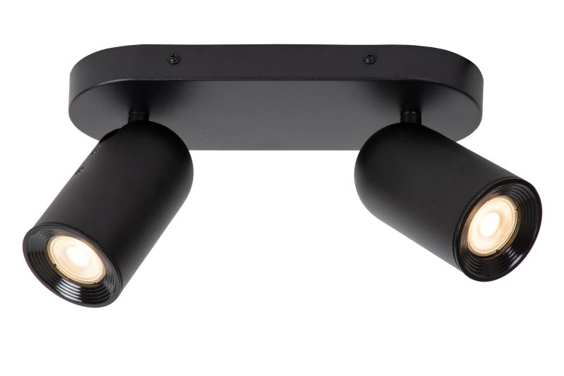 LUCIDE PUNCH - Ceiling Spot - 2xGU10 - Black