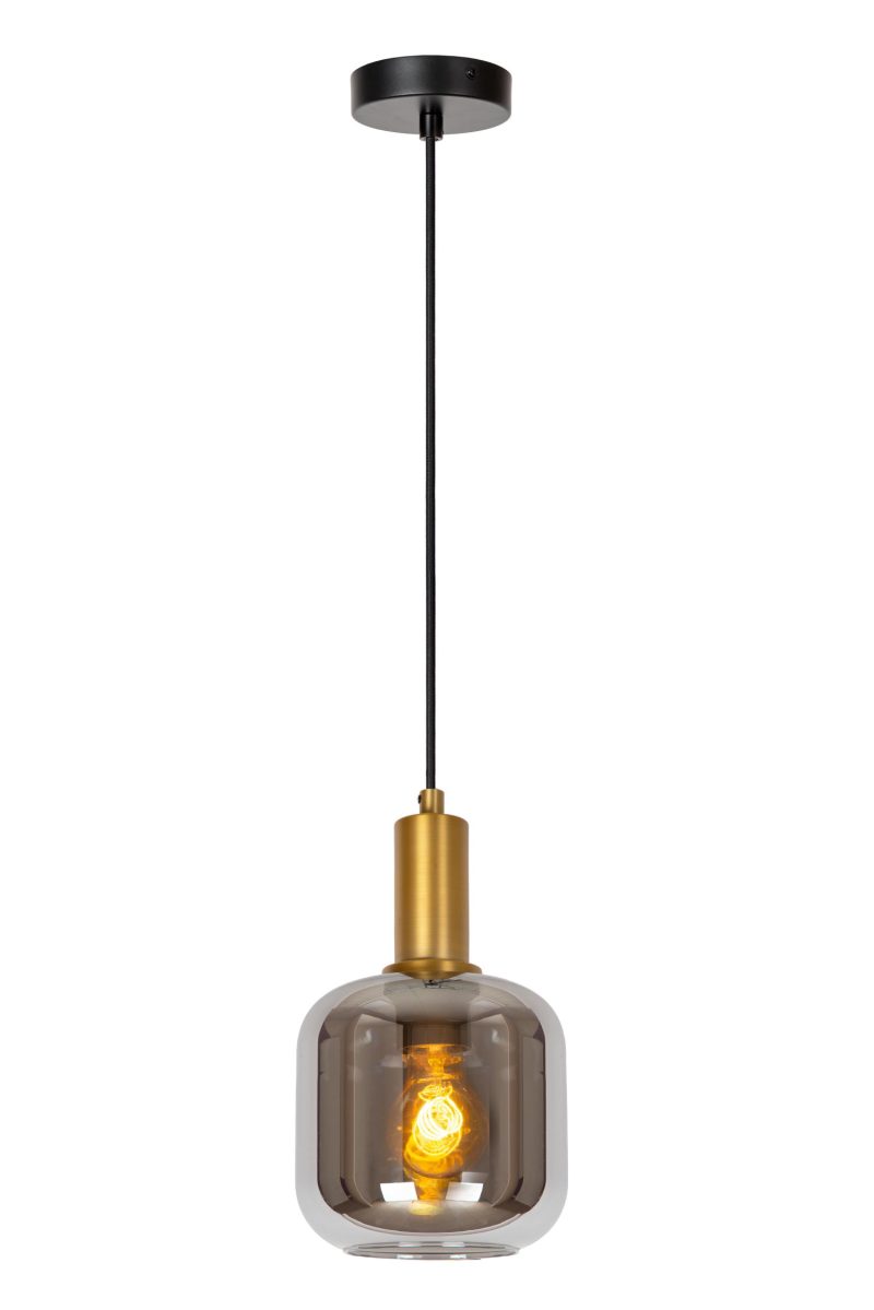 LUCIDE JOANET - Lampada a Sospensione - Ø 16 cm - 1xE27 - Fumé
