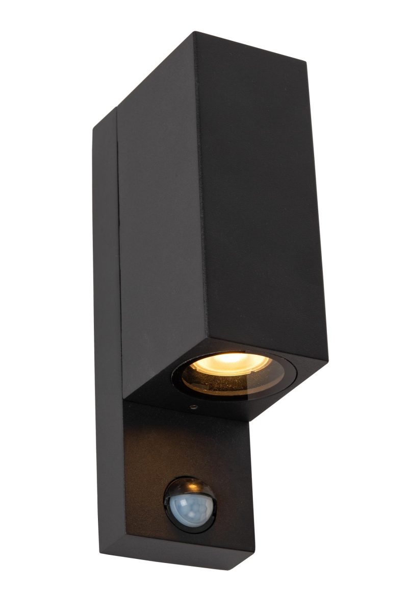 LUCIDE ZARO IR - Außen Wandspot - 2xGU10 - IP65 - Schwarz