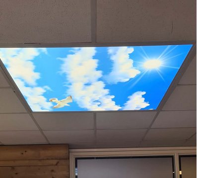 LED cloud ceiling panel 120x120cm 80W cool white non-flicker