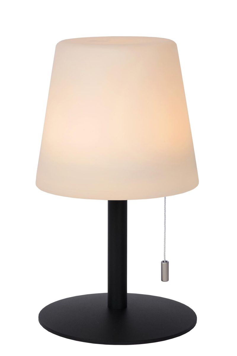 LUCIDE RIO - Wiederaufladbare Tischlampe Außen - Akku/Batterie - Ø 15,5 cm - Dimmbares LED